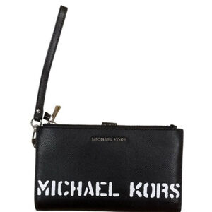 Michael Kors Jet Set Large Double Zip Saffiano Wristlet Wallet